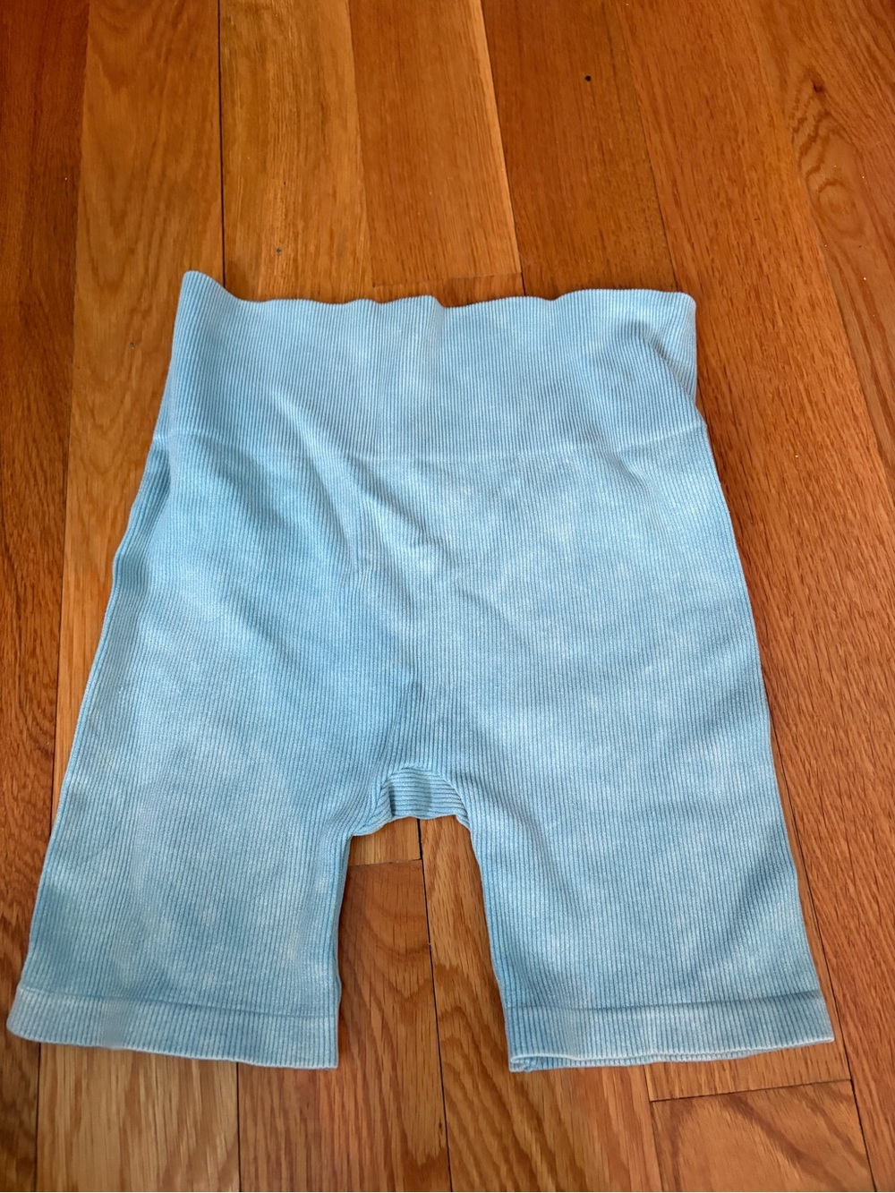 Light Blue women’s  Ribbed Bike Shorts